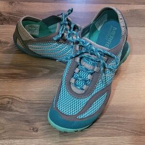 Merrell Blue and Gray Athletic Shoes with Breathable Mesh